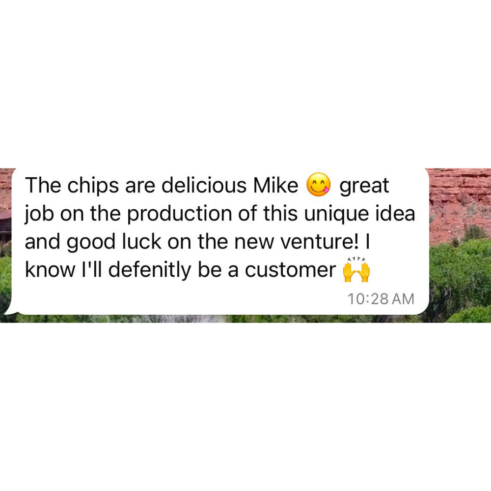 Customer review praising Primal Krisp meat chips for soft crunch and better texture than jerky
